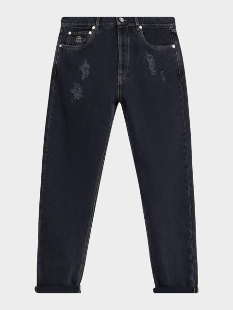 Brunello Cucinelli Men's Iconic Fit Denim Trousers