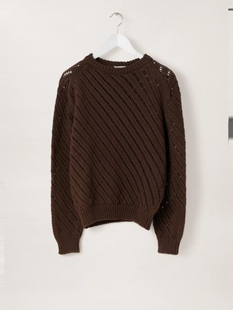 DIAGONAL OPENWORK JUMPER
COTTON TUBE