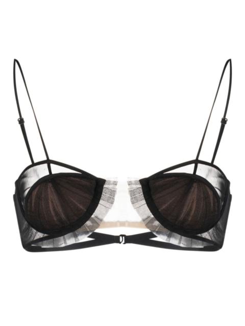 NENSI DOJAKA panelled semi-sheer bra