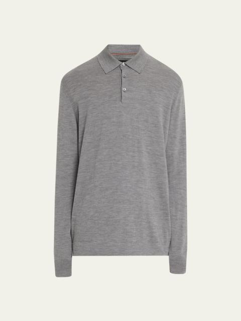 Men's 12milmil12 Wool Long-Sleeve Polo Shirt