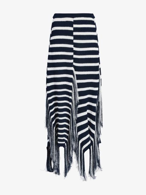 Proenza Schouler Yves Skirt in Stripe Fringed Knit