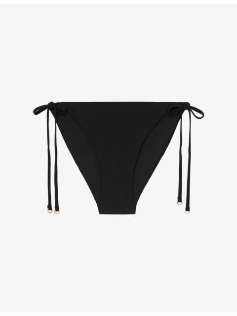 REISS Riah Side-Tie Stretch-Woven Bikini Bottoms
