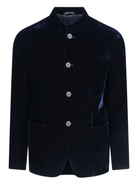 GIORGIO ARMANI velvet mandarin-collar blazer