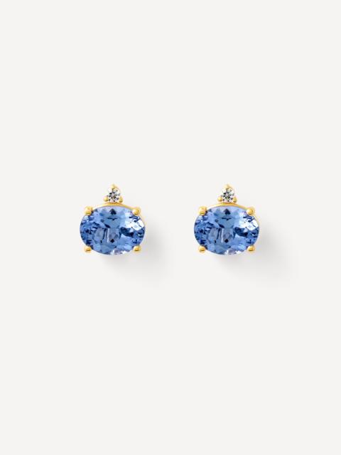 TOUS Gold Earrings with tanzanite and diamonds TOUS ATELIER