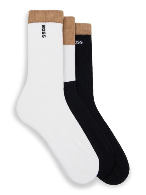 BOSS THREE-PACK OF SHORT-LENGTH SOCKS WITH LOGO DETAILS