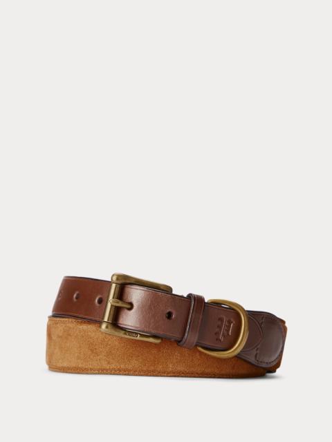 Polo Ralph Lauren Leather-Trim Suede Belt