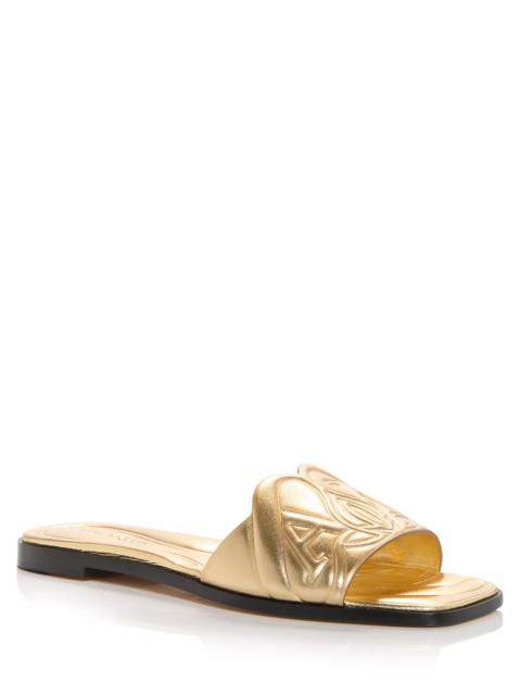 Alexander McQueen Women's Embossed Slide Sandals