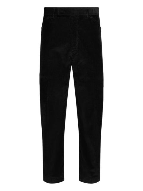 Thom Browne corduroy-texture concealed-fastening chino trousers