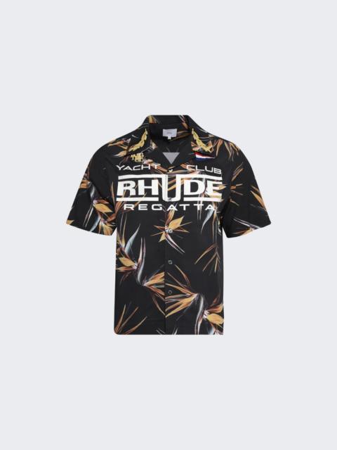 Rhude Regatta Club Hawaiian Shirt Multi, And Yellow