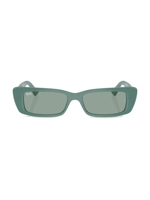 Ray-Ban Women's RB4425 54MM Teru Rectangular Sunglasses - Teal Light Green
