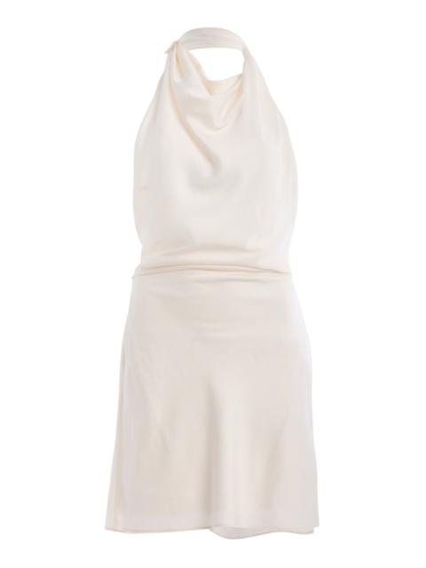 SIMKHAI Reanna Satin Mini Dress ivory