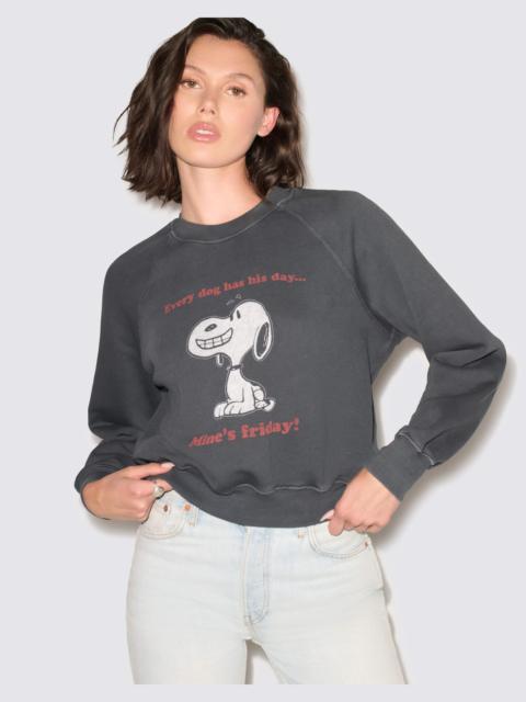RE/DONE Classic Crewneck Snoop Fri - Washed Black