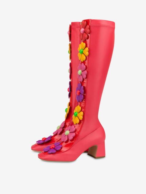 Moschino HEART FLOWERS STRETCH BOOTS