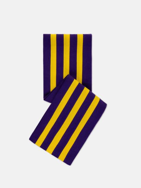 J. PRESS MADE-IN-ENGLAND PURPLE & YELLOW WOOL SCHOOLBOY MUFFLER