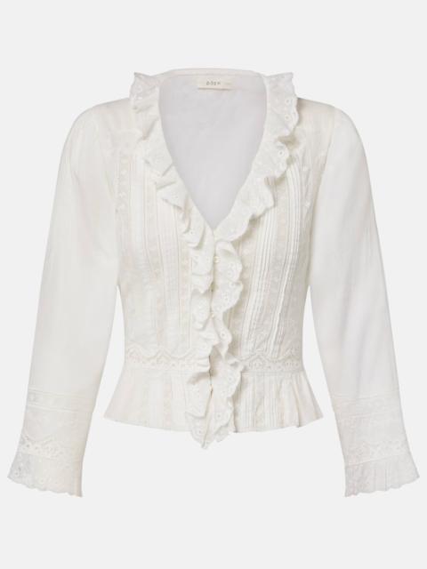 DÔEN Eldoris ruffled cotton blouse