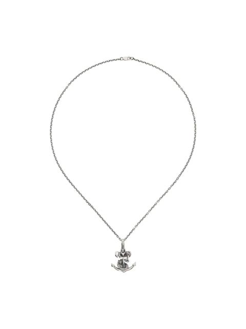Yohji Yamamoto Silver Snake Anchor Necklace