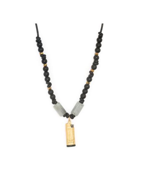 Zadig & Voltaire beaded rectangle-pendant necklace
