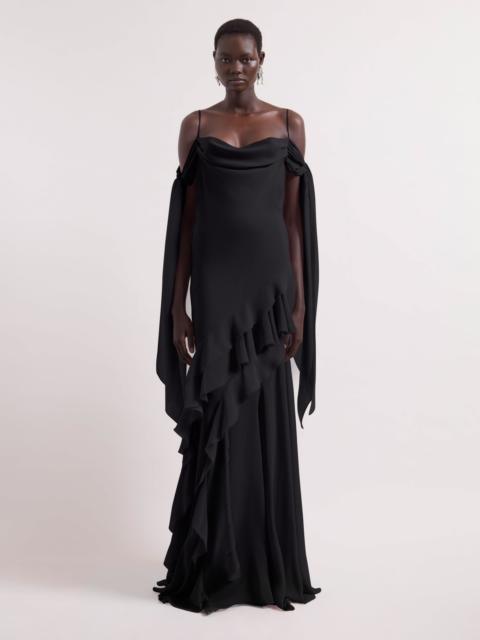 NINA RICCI Black Maxi Silk Dress