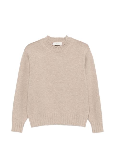 Dunst distressed-edge ribbed-trim sweater