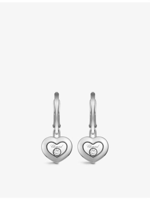 Chopard Happy Diamonds 18ct white-gold and 0.10ct diamond earrings