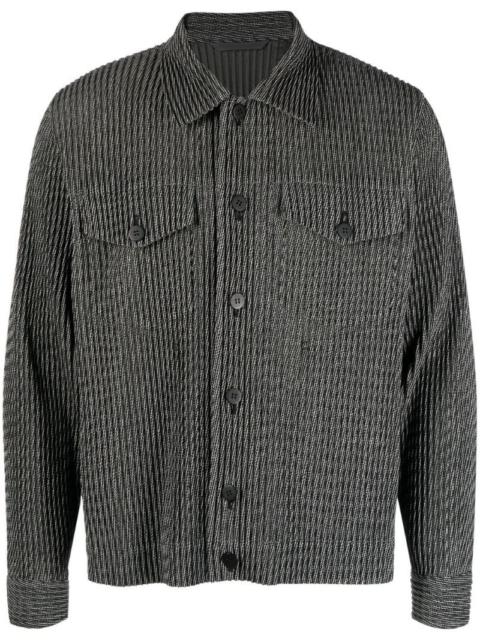 ISSEY MIYAKE ribbed long-sleeve shirt