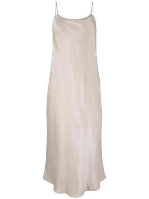 Vince satin midi slip dress