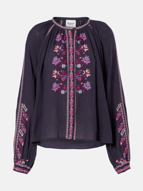 Isabel Marant Étoile Lynne embroidered cotton blouse