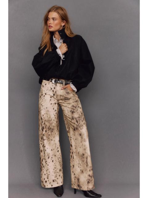 FREE PEOPLE We The Free Alter Ego Wide-Leg Printed Jeans