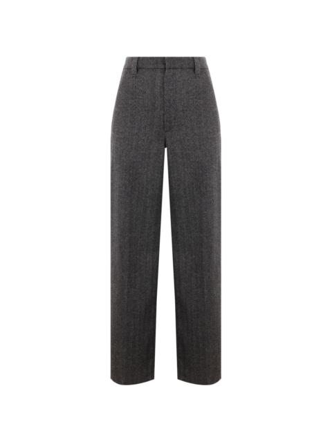 Brunello Cucinelli wool-blend high-waisted trousers