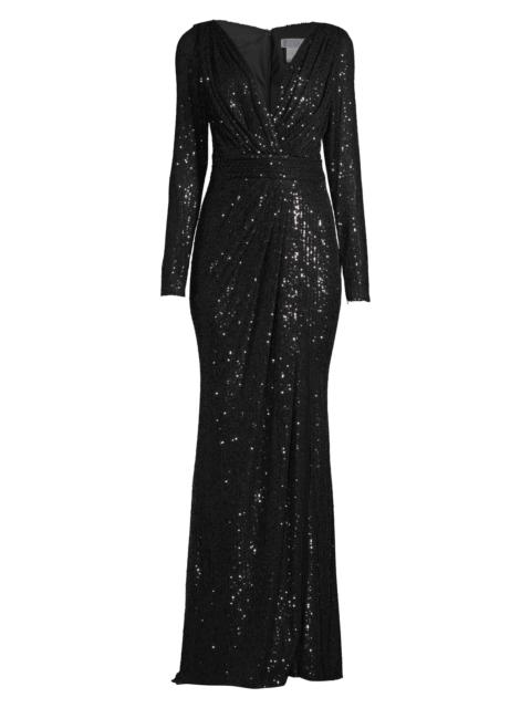 MAC DUGGAL Women's Sequined Evening Gown - Black