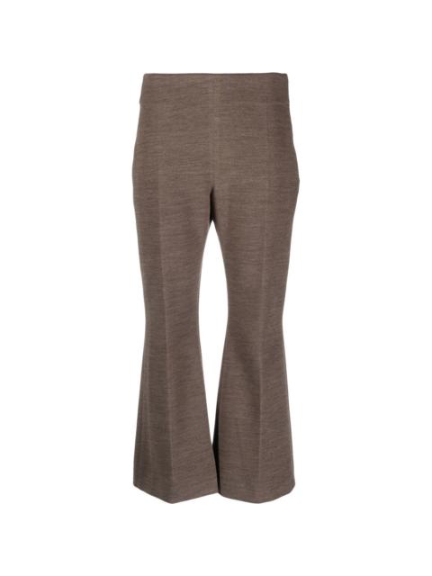 flared cropped trousers