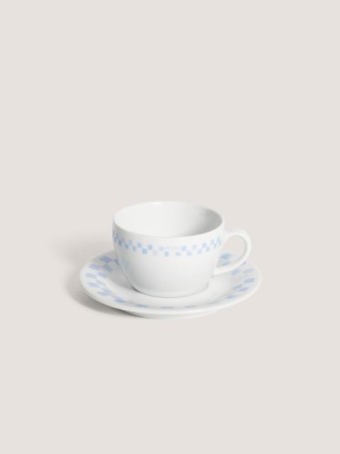 Maison Kitsuné CHECKERBOARD PORCELAIN COFFEE CUP AND SAUCER