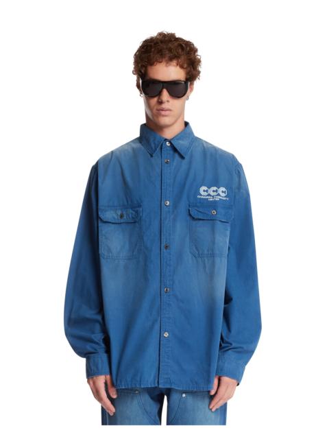 WILLY CHAVARRIA Blue OS SS Corcoran Workwear Overshirt