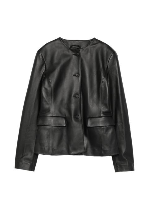 armarium Ramona leather collarless jacket