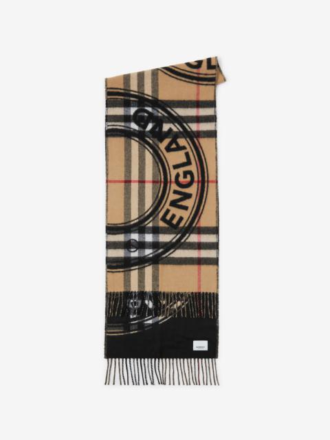 Montage Print Cashmere Scarf