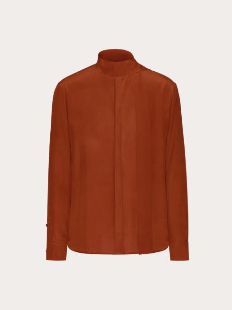 Valentino WASHED SILK SHIRT WITH NECK TIE