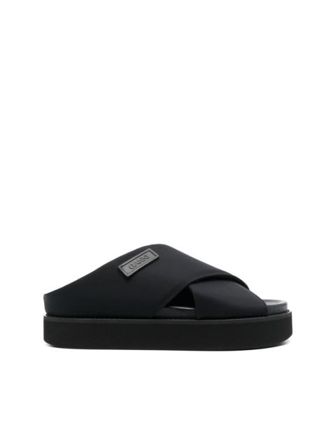 crossover-strap flat sandals