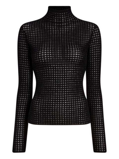 Proenza Schouler Zella check merino top
