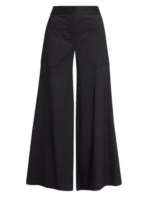 JBQ Women's Oslo Checkered Wide-Leg Pants - Midnight