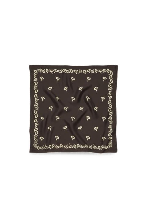 Marni brown silk foulard with floral print