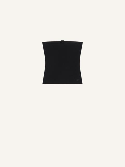 courrèges BUCKLE KNIT BUSTIER TOP