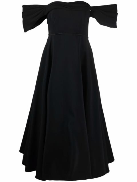 GIAMBATTISTA VALLI off-shoulder flared midi dress