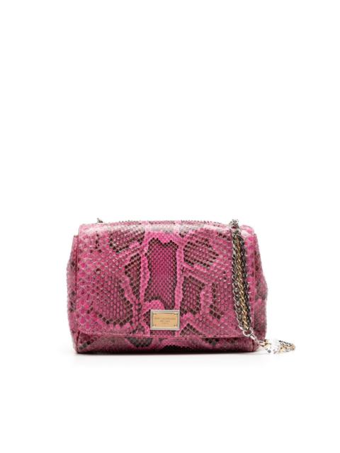 Dolce & Gabbana snakeskin-effect leather shoulder bag