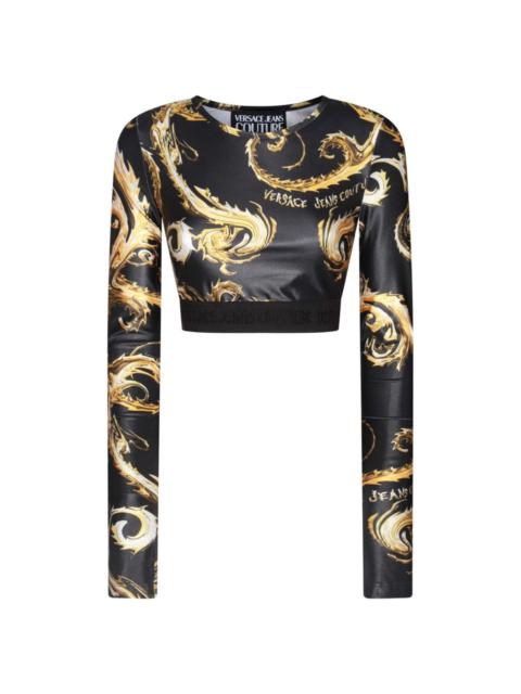 VERSACE JEANS COUTURE Barocco cropped top