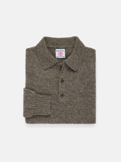 J. PRESS MADE-IN-SCOTLAND MID GREY SHAGGY DOG POLO - CLASSIC FIT
