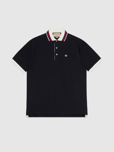 GUCCI Cotton piquet polo with Double G