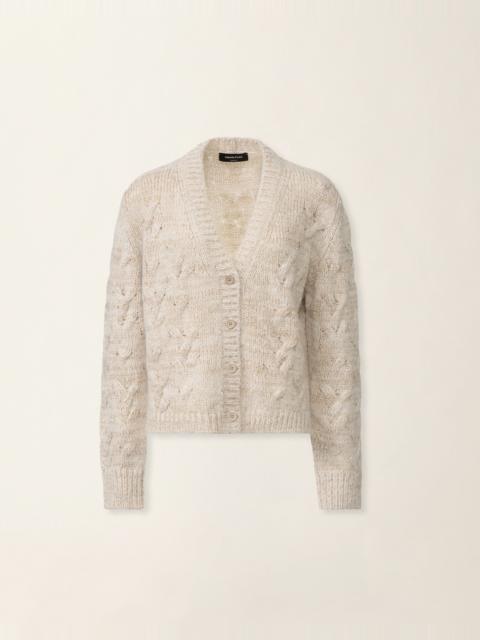 FABIANA FILIPPI Platinum, mohair and sequin cardigan