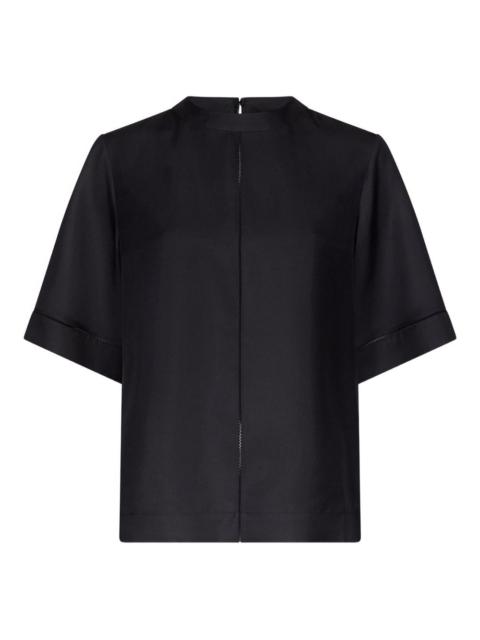 Loulou de Saison Havana lace-stitch silk top