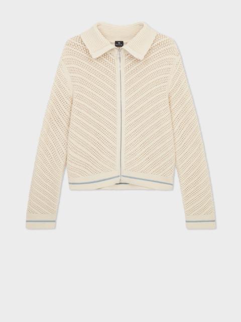 Paul Smith Women's Cotton-Blend Perforated Zip Cardigan