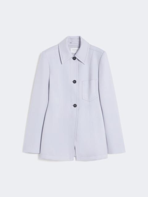 Sportmax OTTELIA Fitted gabardine shirt jacket - MEDIUM GREY